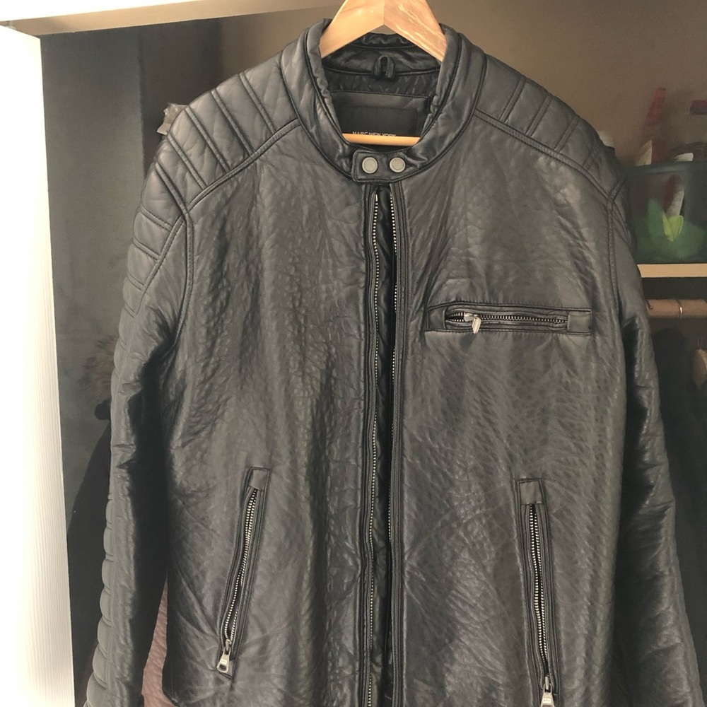 Andrew Marc Faux Leather Motor Cycle Jacket
